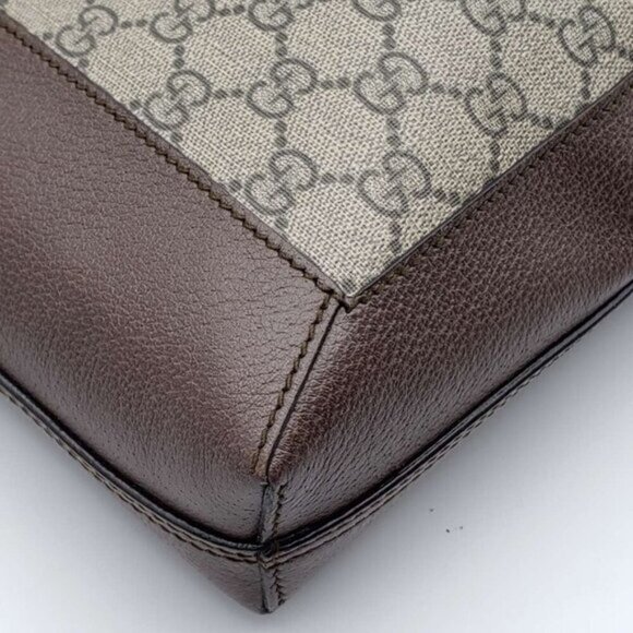 GUCCI Ophidia Brown Canvas Shoulder Bag 735-070624 - Picture 8 of 15